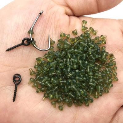 18pcs Carp Fishing Hair Rigs Barb Hooks With 3X Boilie Rig Stops Hair Extender