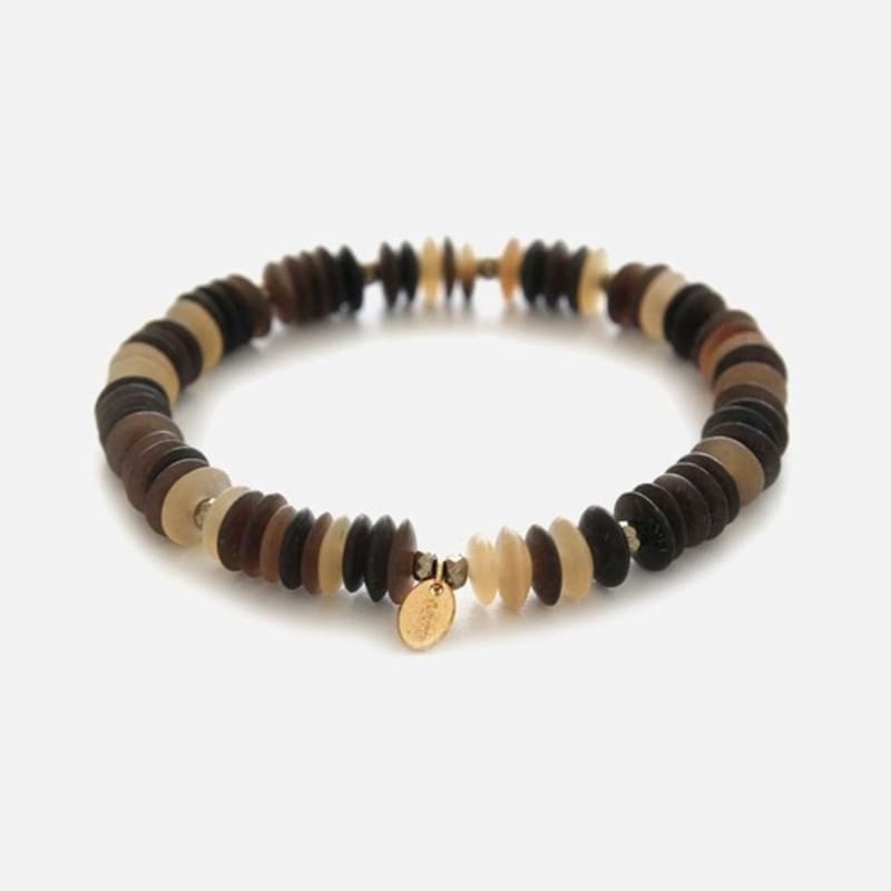 J.Lauren Brown Agate Chip Bracelet B01058