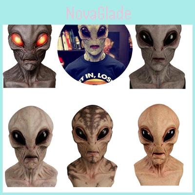 Unikátní design mimozemské masky na Halloween Maska mimozemšťana přes celou hlavu s děsivými rysy
