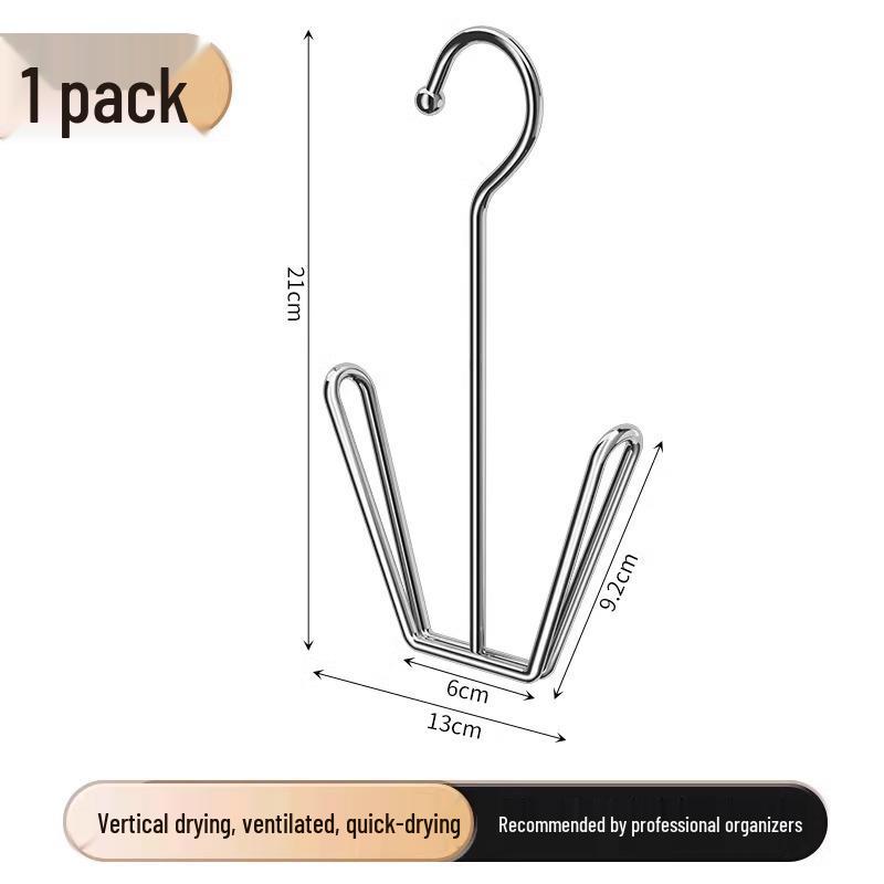 

Стойка из нержавеющей стали для сушки и хранения обуви с ветрозащитными крючками для балкона