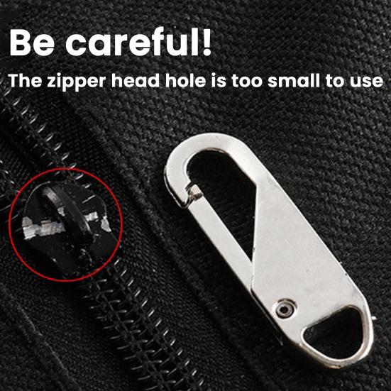 Detachable Zipper Pull Replacement Zipper Pull Tab Quick Attach Remove Zipper Pull for Backpacks Jackets Boots Luggage Clothing Purse