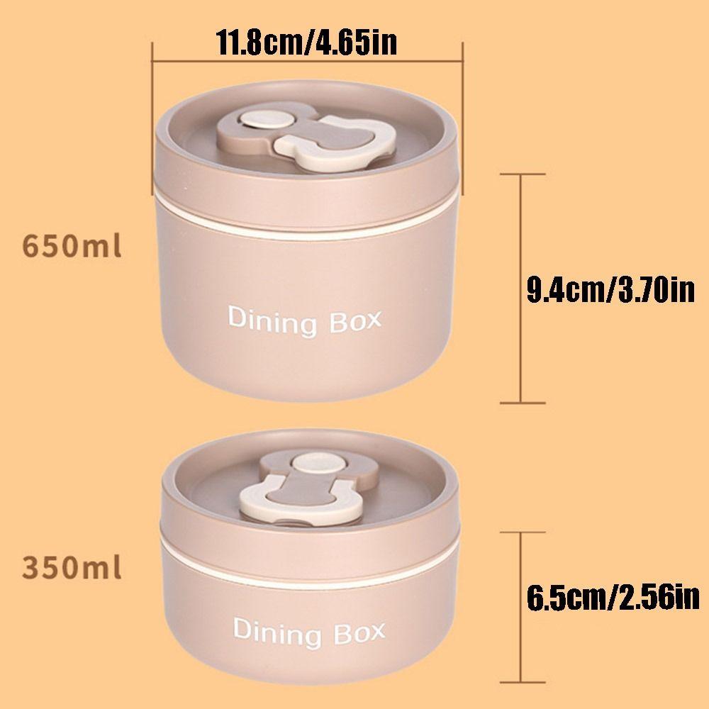 350ml/650ml Soup Bowl Stainless Steel Dining Box Storage Container Thermal Lunch Box  School Picnic