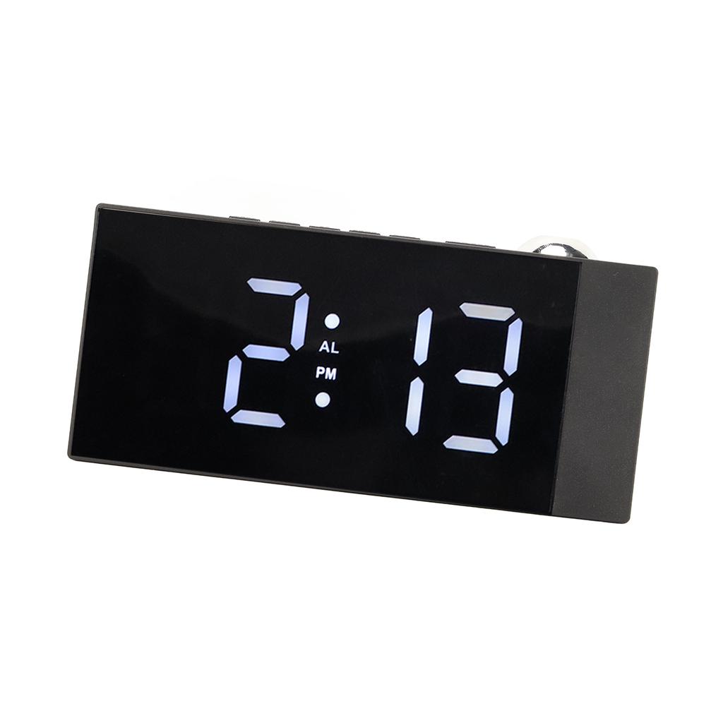 Projektions Digitaler Wecker 180 Grad Drehung Helligkeit Einstellbar USB-Aufladung LED Wecker für das Büro