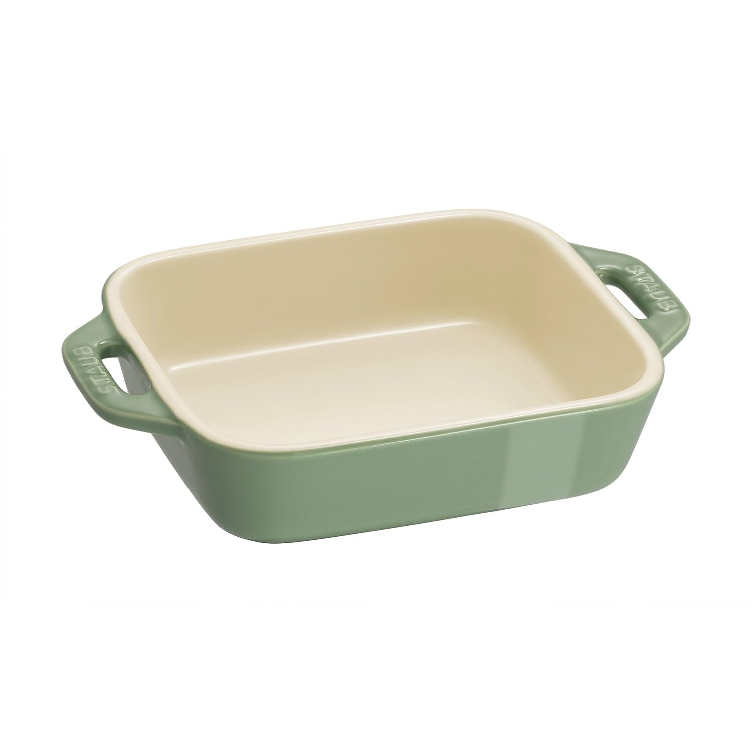 

Staub Dish 14cm Ceramic Gratin Dish Oven and Microwave Safe Japanese Ceramic Eucalyptus Color Dish Rectangular Eucalyptus [Official Product] евкаліптовий