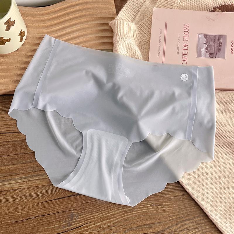 

Женские трусы-маски для лица, дышащие бесшовные леггинсы из ледяного шелка, трусы средней талии, большие трусы, трусы XL небесно-голубой