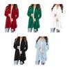 Women's Long Crochet Cardigan Sweater Long Sleeve Open Front Knitted