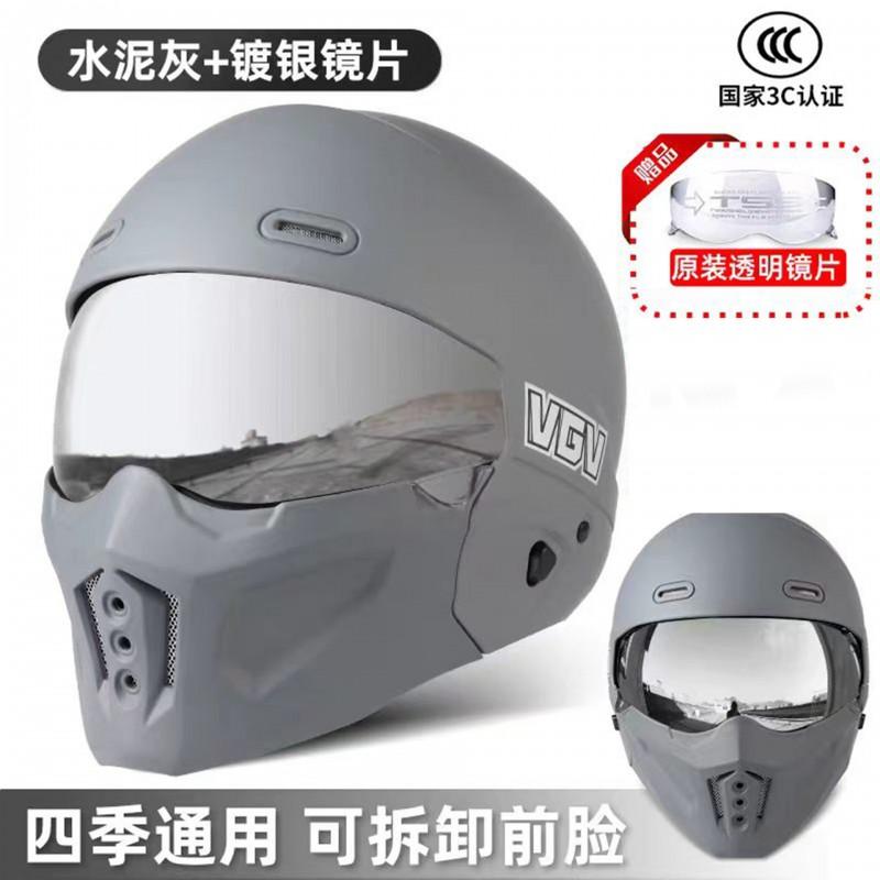 Full Face Motorcycle Helmet DOT Approved ABS Shell Adult Unisex All Season Ride Protection With Bluetooth Slot