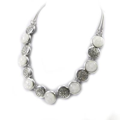 [G8326] - Dizajnový náhrdelník 'Sissi' biely