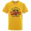 California Beach Paradise Men's Top Trend Crewneck 100% Cotton T-shirt Cotton Summer Breathable Oversized Clothing
