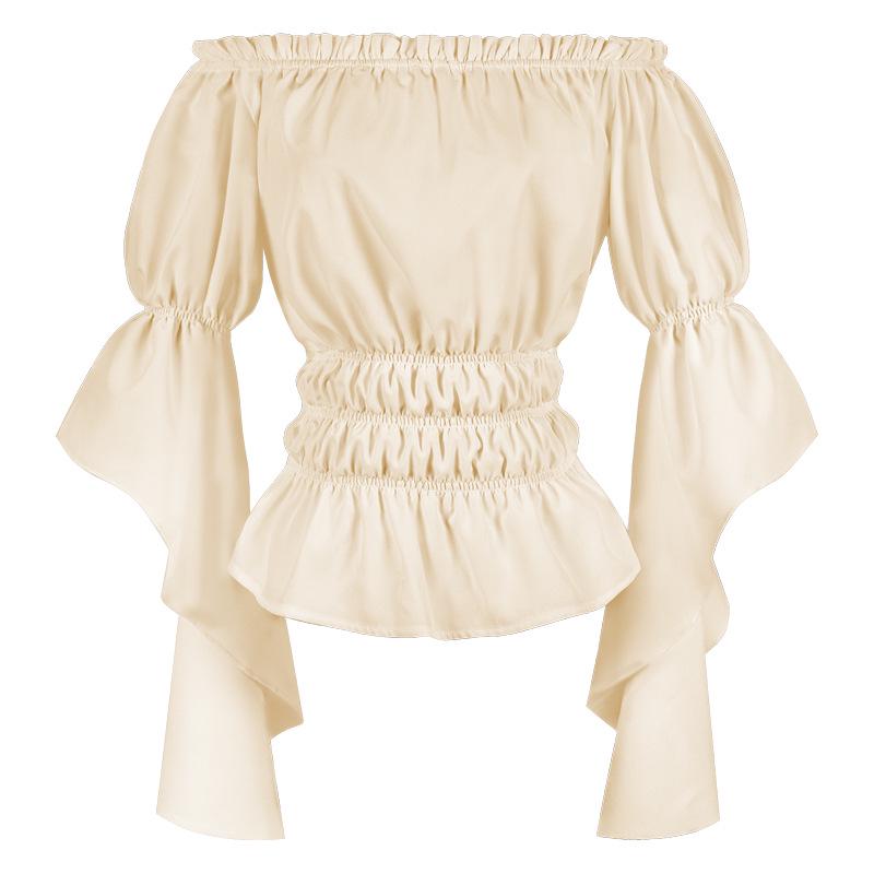 

Женская блузка с оборками с открытыми плечами в стиле Ренессанс - Коллекция весна/лето Medium