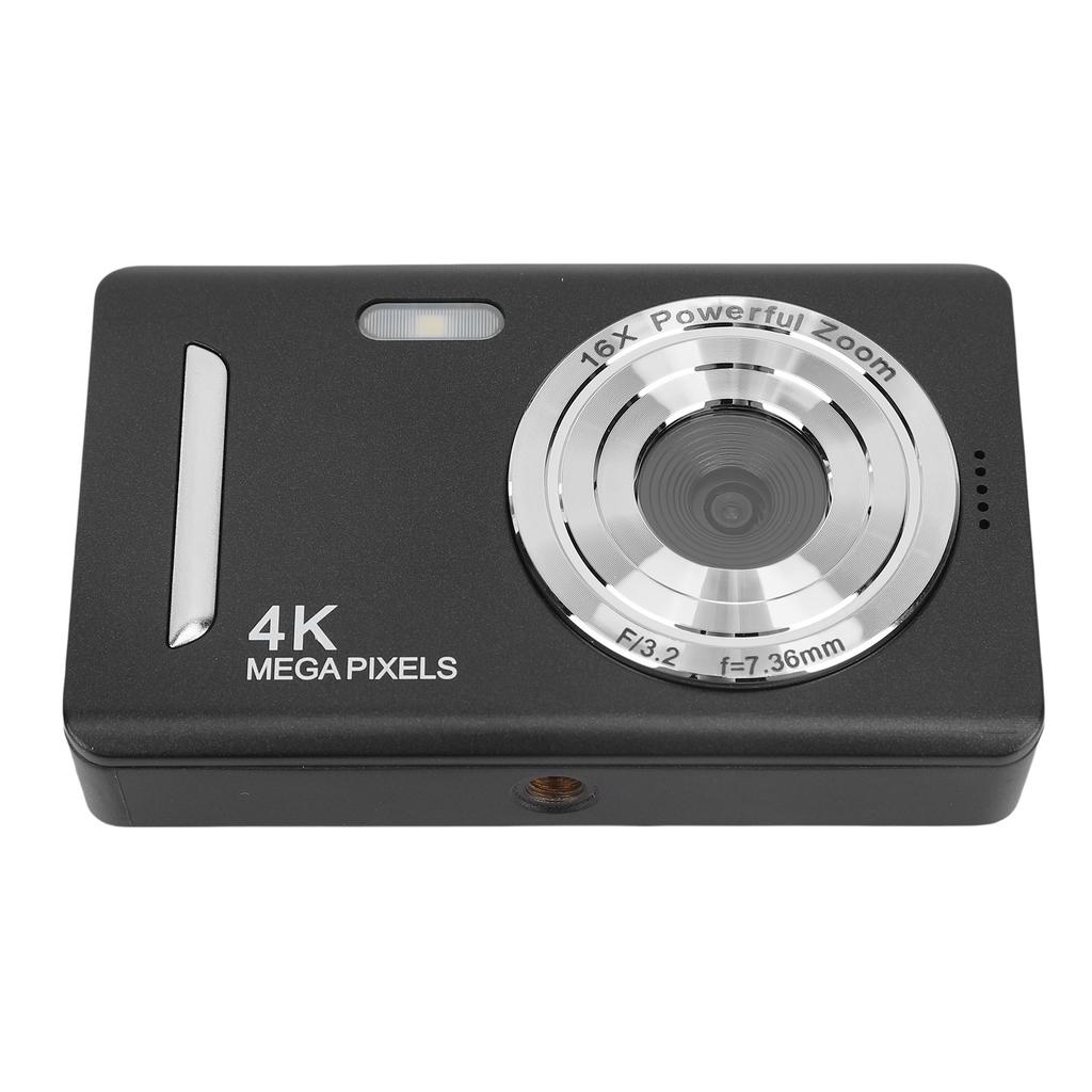4K Digital Camera 64MP HD AF Auto   16X Zoom Anti Shake Portable Compact Camera for Travel Photography