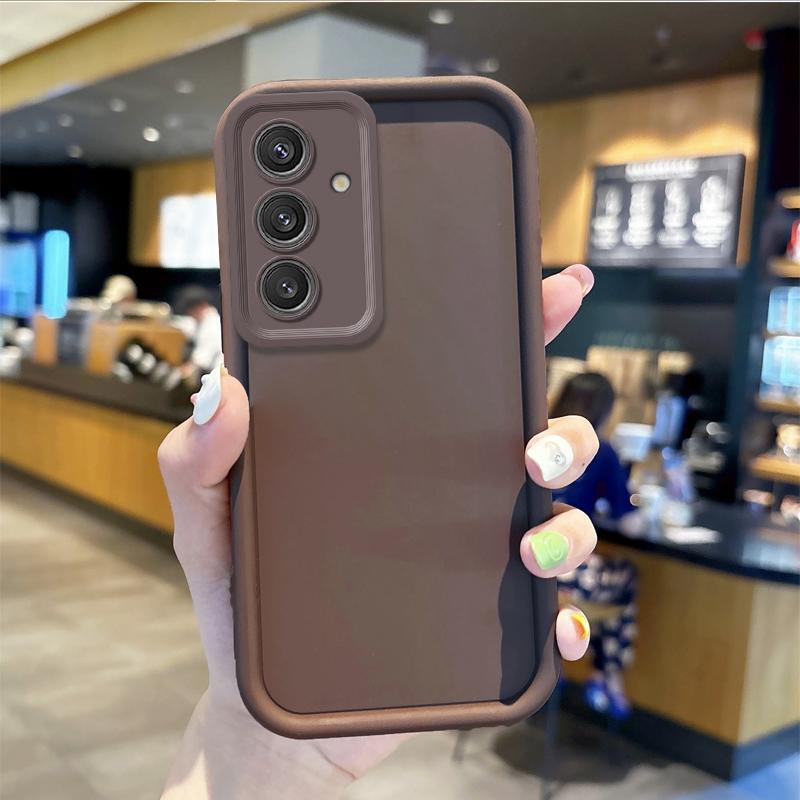 New Silicone Non-Slip Black Phone Case For Samsung Galaxy A35 A34 A33 5G Light Luxurious Washable Phone Cases Shockproof Cover