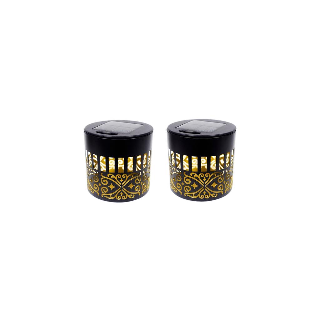 Solar Lantern Outdoor Garden Light Decorative Patterned Metal Housing Waterproof LED Lighting for Patio Pathway Yard Landscape