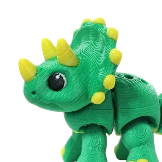 Articulated Dragon Keychain, Cute Dinosaur Keyring with Movable Joints, Flexible 3D Printed Animal Pendant for Backpack Gift
