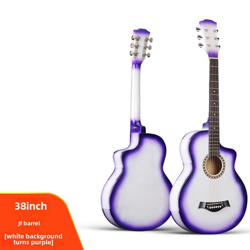 

«38-дюймовая фолк-гитара для начинающих — подобрана по цвету, идеальна для занятий и путешествий»