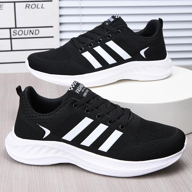 Men's Shoes Autumn New Mesh Breathable Running Shoes Fashionable Versatile Sports Shoes Soft Sole Lightweight Men's Casual Shoes