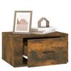 Wall Mounted Nightstand Smoked Oak 50 X 36 X 25 Cm