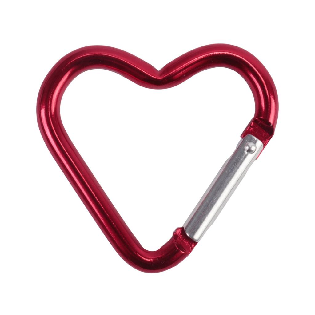11Pcs Heart-Shaped Aluminum Alloy Carabiner, 44*40mm Love-Themed Clip for Backpacks/Water Bottles, Lightweight  Hanging Buckle, 5kg Load-Bearing