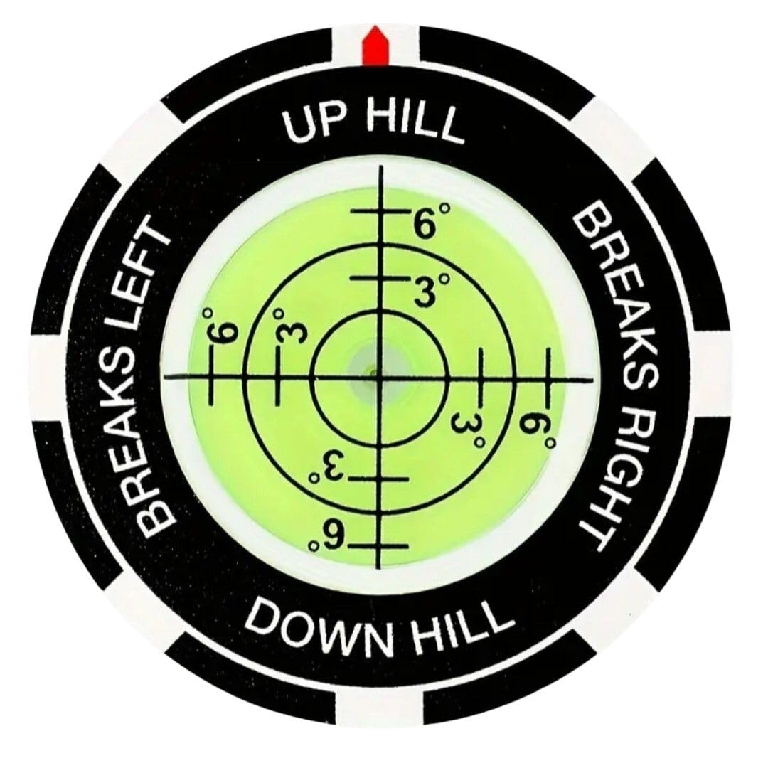 

Magnetic Golf Golf Golf Ball Slope Golf Putting High Round Bubble Level with Cap Clip Level, Equipment, Marker, Marker, Level, Small, Round, Mini, чёрный