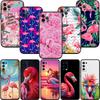 CJ54 Flamingos Rosa Vogel Blume Weiche Hülle für Redmi Note 10 11 12 Pro Max 10S 10C 10T 11A 11S 12S 12C