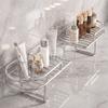 Stainless Steel Faucet Storage Rack Foldable Foot Bathroom Organizer Sink Shelf  Washbasin