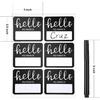 120 Pieces Hello My Name is Stickers, Hello Name Tag Labels with Black Marker Pen for Home School Conferences Office and Mailing