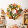 Artificial Wreath with Pumpkins Thanksgiving Wreath for Front Door, Window, Farmhouses, Indoor and Outdoor Decorations