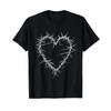 Barbed Wire Heart Barbwire Gothic Grunge Aesthetics T Shirt Vintage Versatile Graphic Homme Soft Casual Fashion