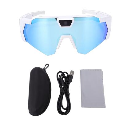 Gafas de Sol Inteligentes HD 1080P con Cámara para Grabación de Video WiFi Polarizadas para Deportes al Aire Libre Ciclismo Lentes Azules