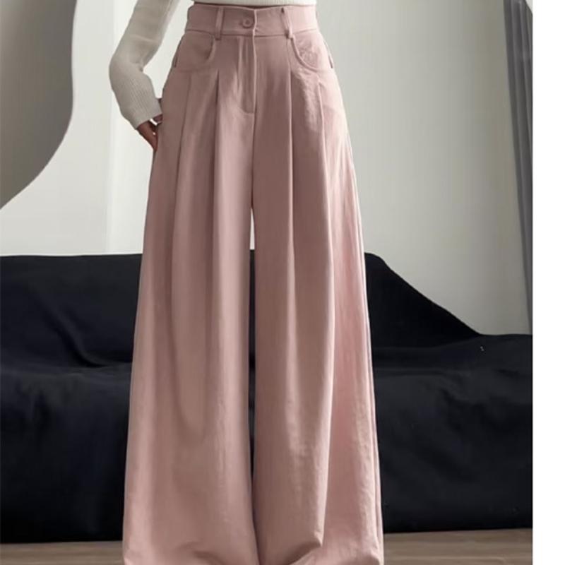 

Новые белые молочные брюки палаццо для женщин на лето, новые свободные повседневные костюмные брюки с высокой талией XL