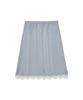Nigaennikol Satin Lace Long Skirt_Light Gray
