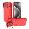Magnetic Ripple Stand Phone Case For iPhone 17 Pro Max 16 15 14 13 Pro Max Luxury Lens Bracket Shockproof Soft Silicone Cover