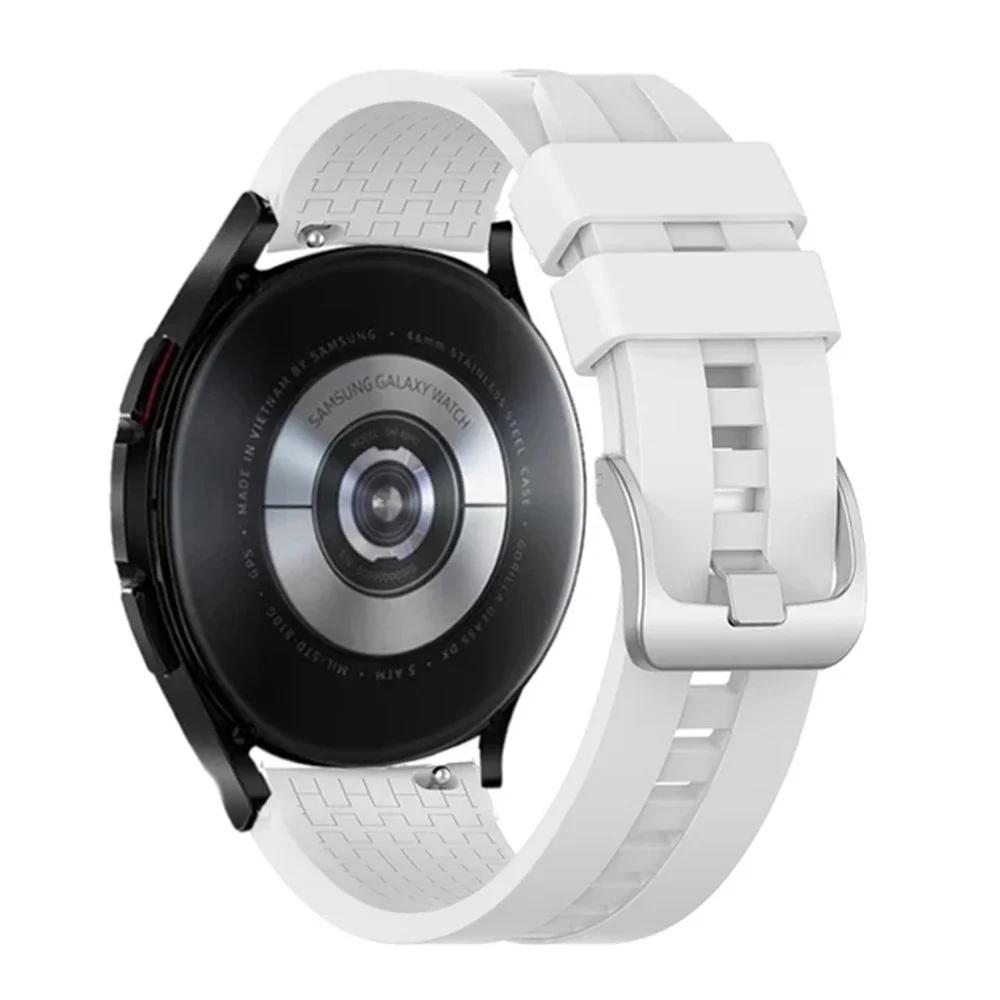 Silicone 20mm 22mm Watch Strap For Samsung Galaxy Watch 7/6/5 Pro 44mm 40mm 4 6 Classic 43mm 47mm Bracelet Sports Band Wristband