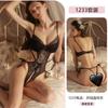 Yiyue Original Sex Underwear Sexy onesie Women's Open Crotch Uniform Lace Seduction Lace-up Large Size Pajamas 1111