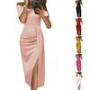 2025 European Women's Summer Pleated Irregular Long Beach Dress