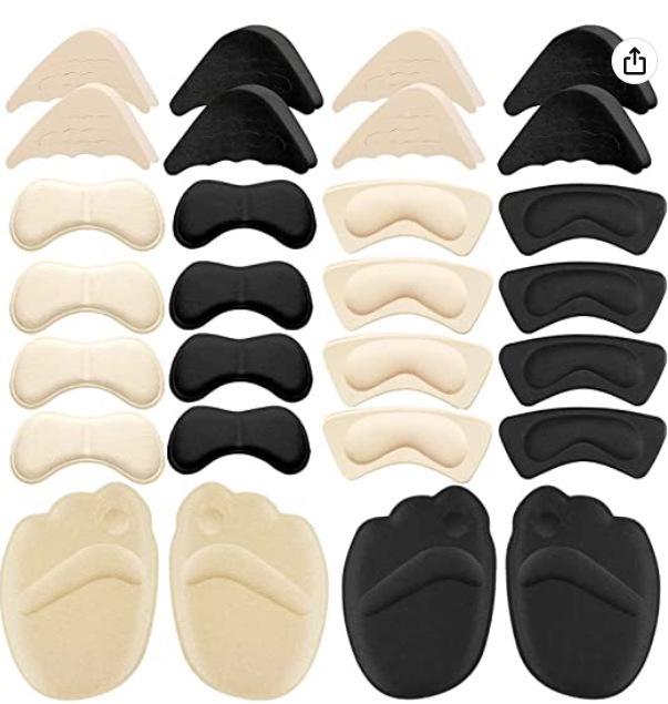Forefoot Pad & Heel Sticker Set: Anti-Wear, Breathable, Half-Size Cushion with Toe Plug