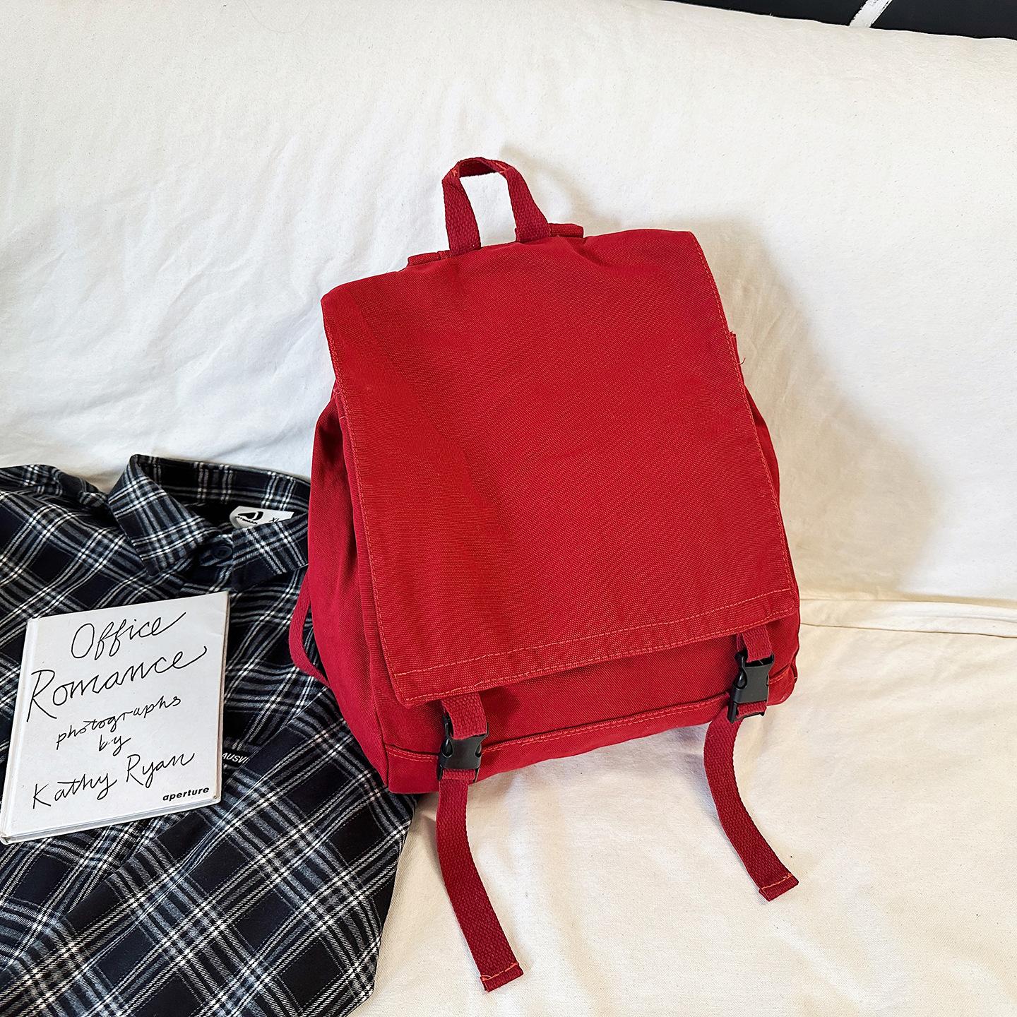 

Simple Japanese backpack women s 2025 new casual lightweight large-capacity travel backpack high school college student schoolbag червоний