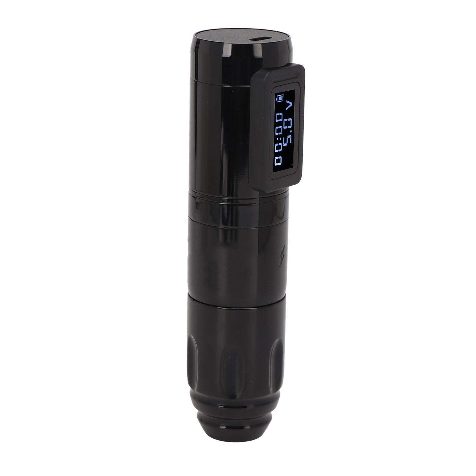 

Беспроводная тату-машинка профессиональная ЖК-дисплей 2400 мАч аккумулятор без сердечника мотор RCA роторная татуировка чёрный