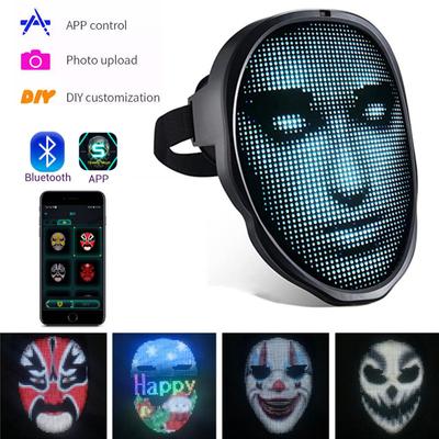 Bluetooth APP Control Smart LED Face Masks Programmable Face Changing Glow Mask Party Display LED Light Dress Up Kit