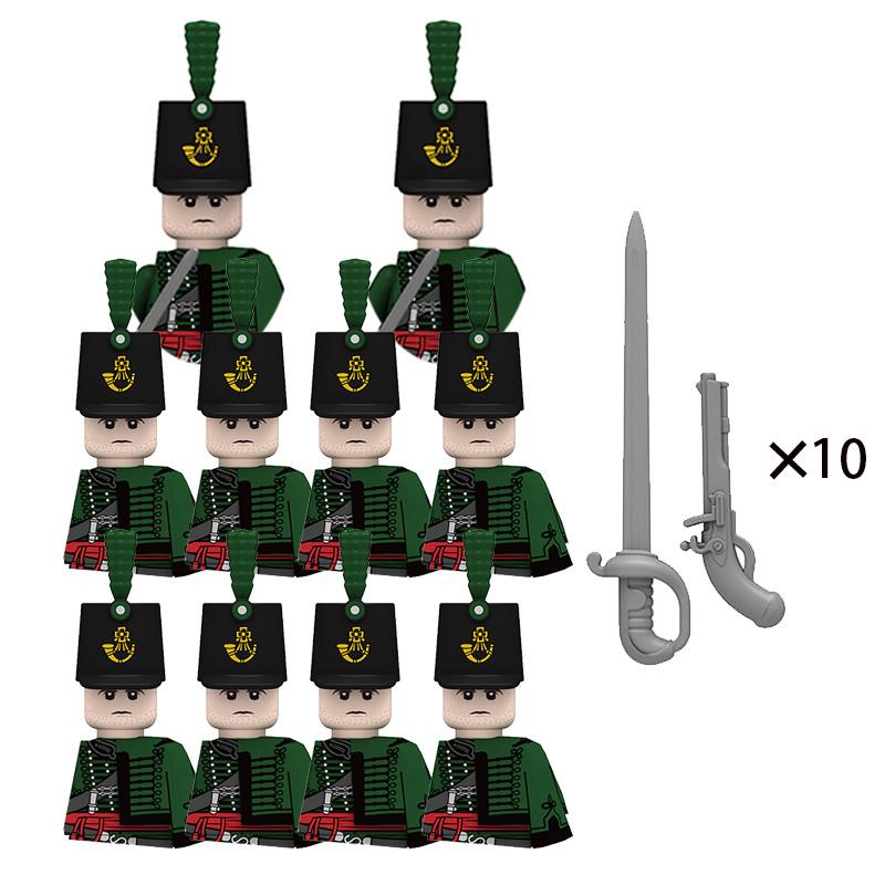 Napoleon Wars Military Figures Army Soliders Weaponry Suit Small Particles Building Blocks Childrens DIY Toys Boys Gifts