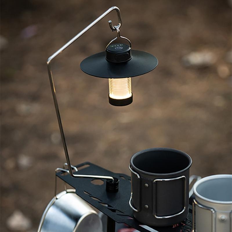 Support de lampe pliable portable Set de support de lampe de bureau multifonctionnel Lampe de camping pour le camping en plein air