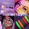 8 Colors Glow Fluorescent Neon Face Body Art Paint UV Glow Body Painting Halloween Party Fancy Dress Beauty Makeup Cosmetics