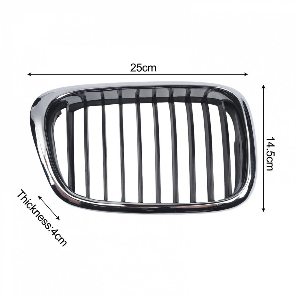 Stylish Appearance Chrome Black Grille ABS Material