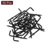 uxcell Western-style Bent Nails, 42mm Total Length, Pack of 50, Right-Angle Hooks, Screw Hooks, L-Shaped Metal Fittings, Carbon Steel, for Constructio