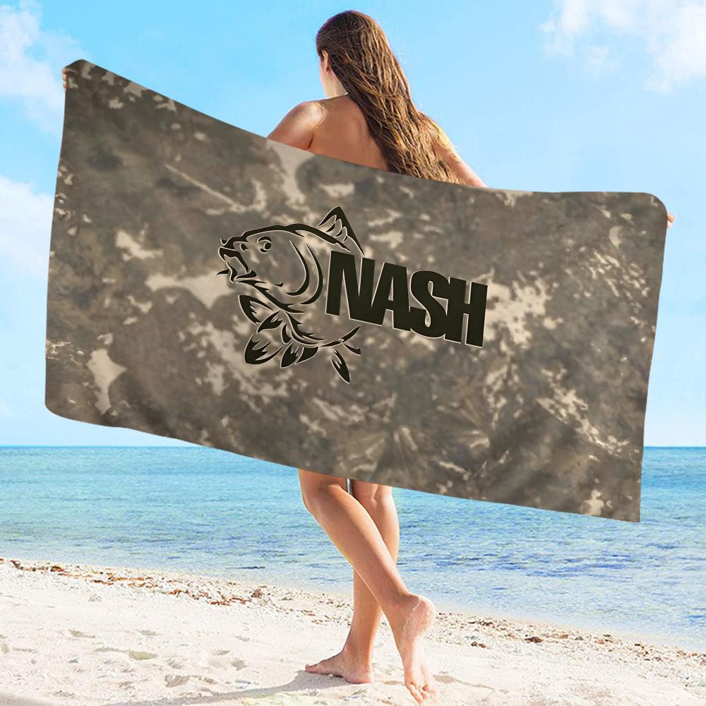 Nash Angelhandtuch Mikrofaser Strandtuch Saugfähig Schnelltrocknend Weich Yoga Schwimmen Resort Bergsteigen Handtuch