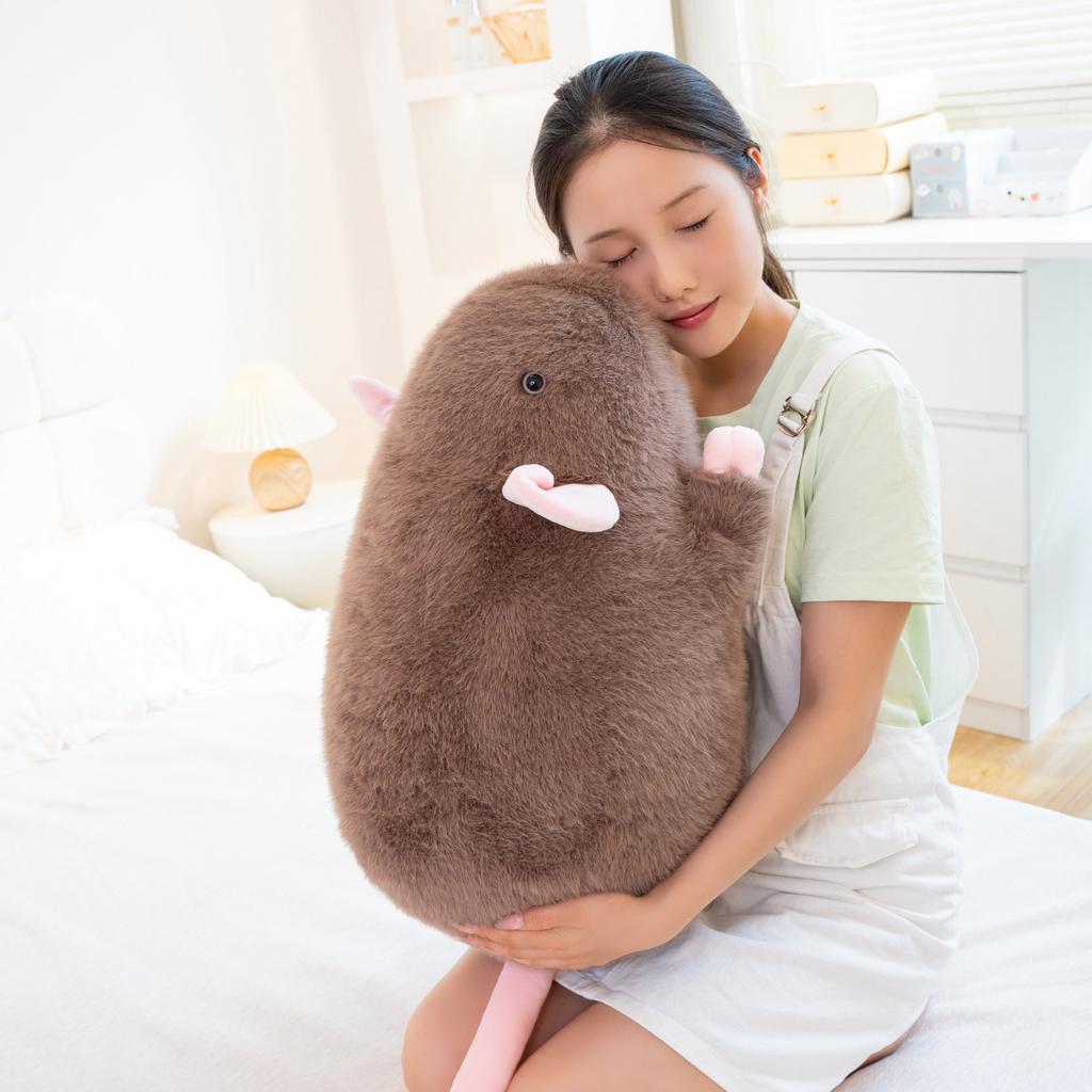15/35/65cm Fun Gaint Round Mouse Plush Doll Pillow Huge Fat Long Tail Mouse Animal Stuffed Toy Home Decoration Gift For Children