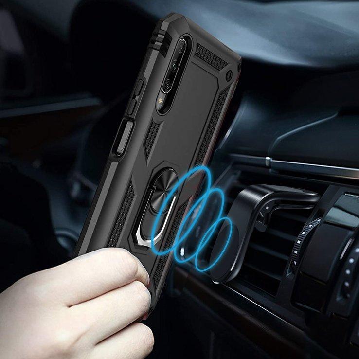 Armored Case for Huawei P Smart Pro, Nox Case Ring, Black
