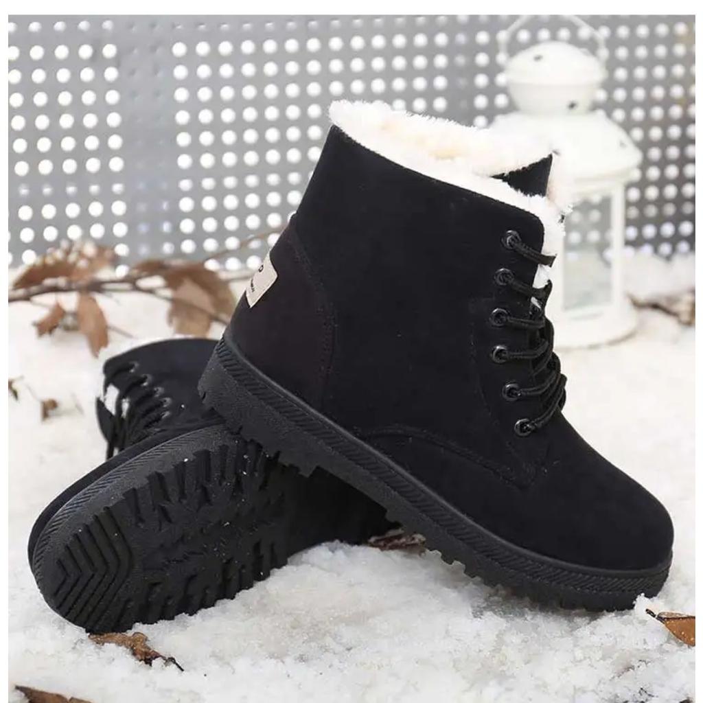 Women's Winter Boots Low Heels Women Boots With Fur Warm Winter Shoes Women Snow Boots Ankle Botas Mujer Winter Footwear Female