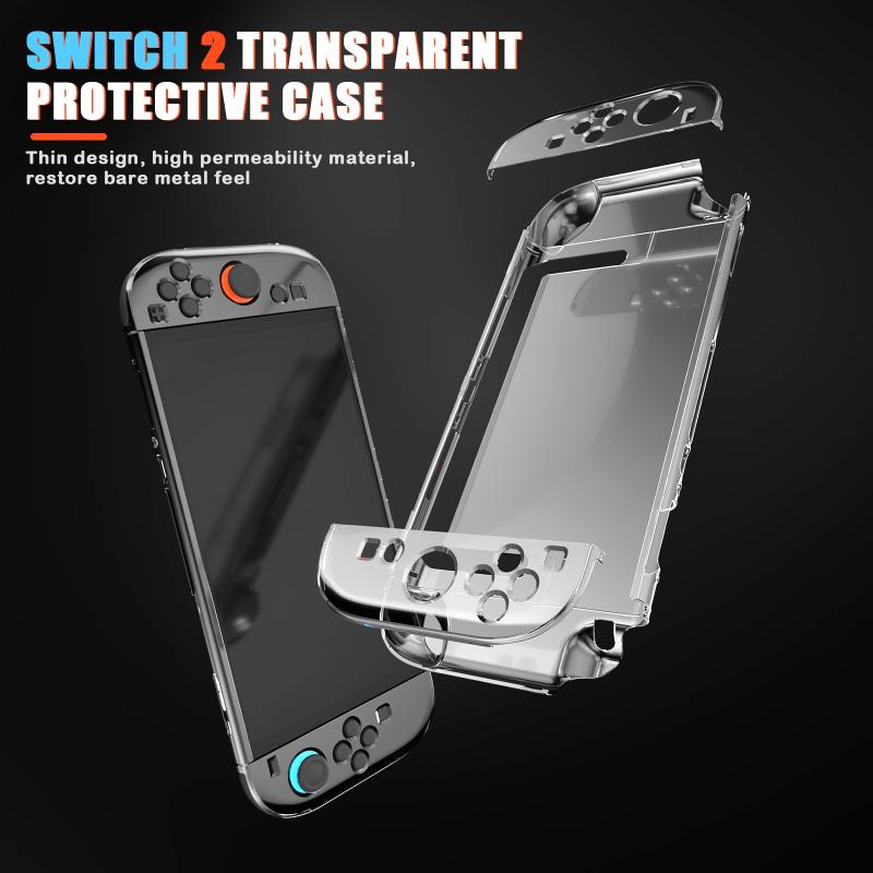 Clear Pc Hard Case For Nintendo Switch 2 Split Protective Case Cover Protective Shell Cover Anti-Scratch Protector Case