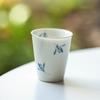 Pure hand-painted Phalaenopsis Ercai cover bowl retro underglaze color household ceramic Kung Fu tea set tea bowl teapot teacup